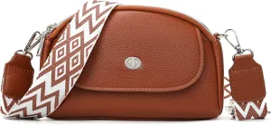 Crossbody Bags for Women, Vegan Leather Crossbody Purses with Wide Strap
