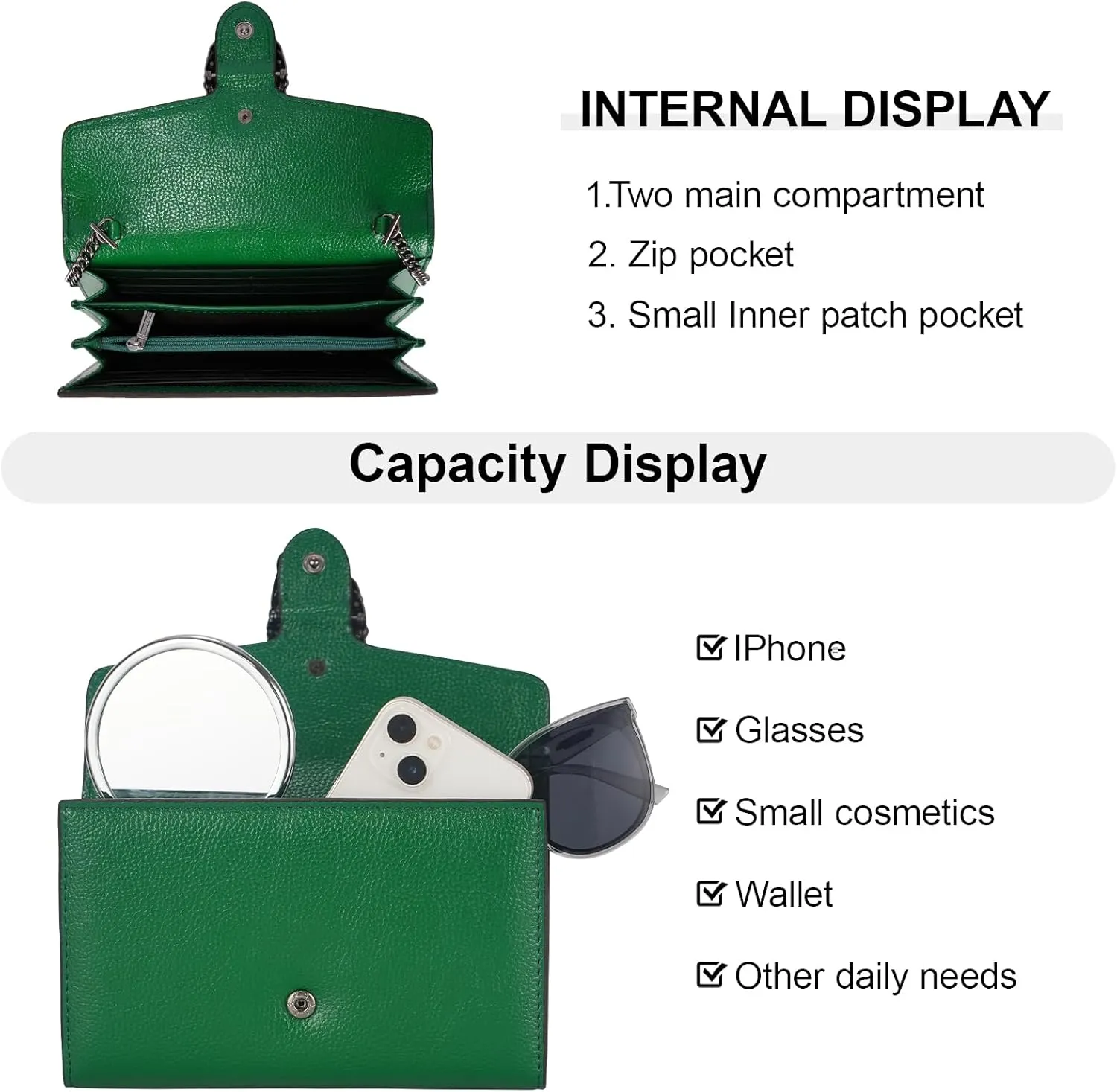 Crossbody Chain Purses for Women - Crocodile Snake Pattern Leather Shoulder Handbags Evening Clutch Satchel Bags