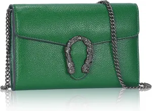 Crossbody Chain Purses for Women - Crocodile Snake Pattern Leather Shoulder Handbags Evening Clutch Satchel Bags