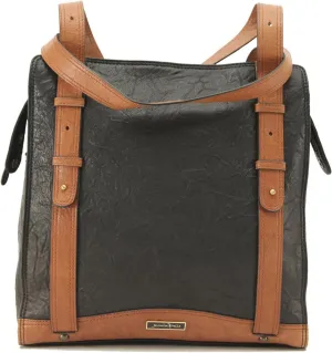 Crumple Leather Tote Bag for Women with Zipper Closure and Travel Tote Bag with Classy Design Lightweight Work Tote Bag - Brown