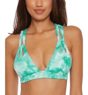 Crystal Ribbed Tie Dye Bikini Top