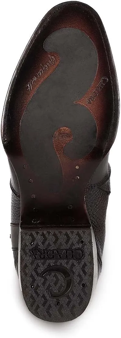 CUADRA Women’s High Boot in Bovine Leather with Studs and Decorative Strap Brown 4X01RS