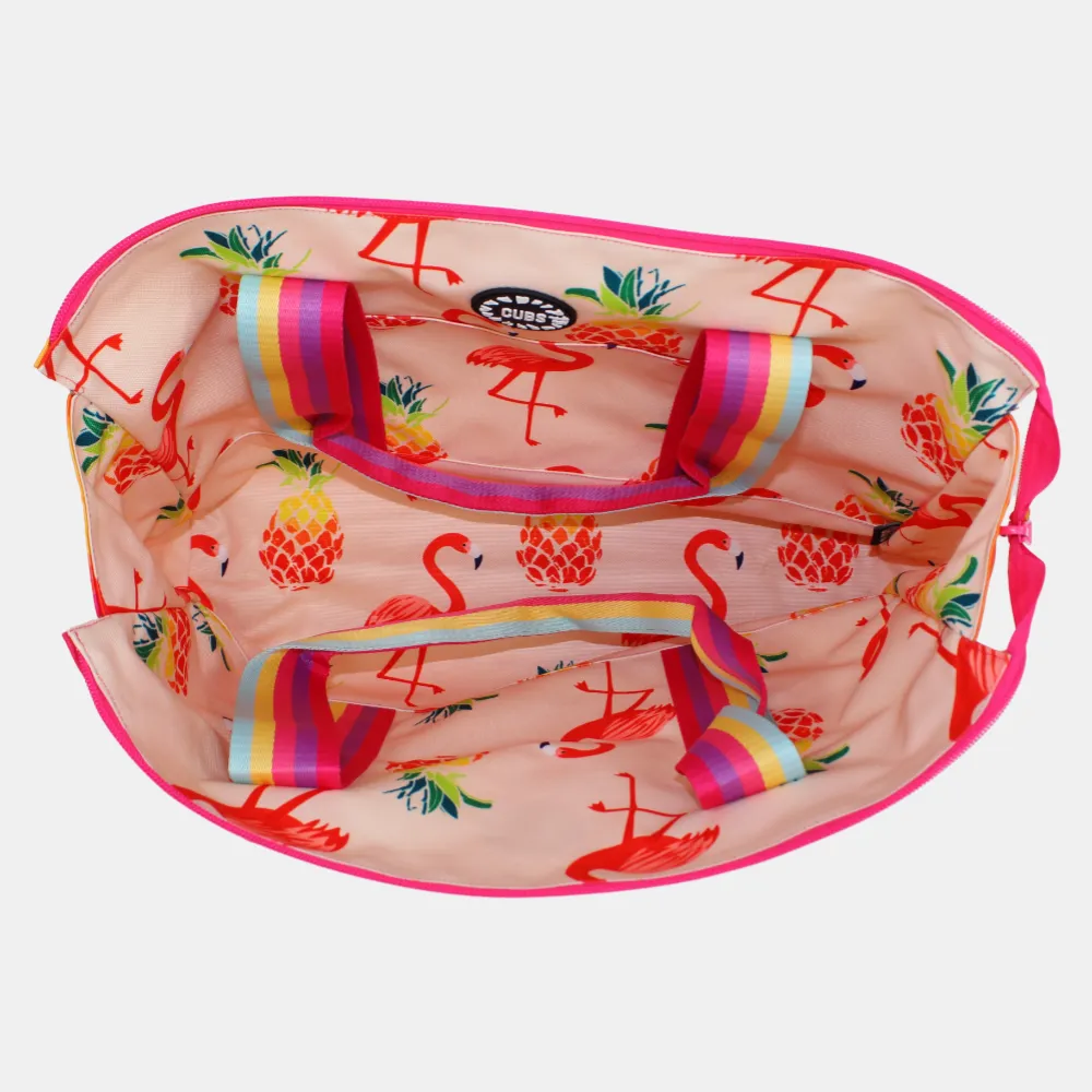 Cubs Beach Bag – Peachy Flamingos & Tie Dye