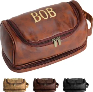 Custom Leather Toiletry Bag For Men Personalized Gifts For Men Custom Gifts For Personalized Toiletry Bags For Man Him Cosmetic Customized For Travel Bag Shaving Kit