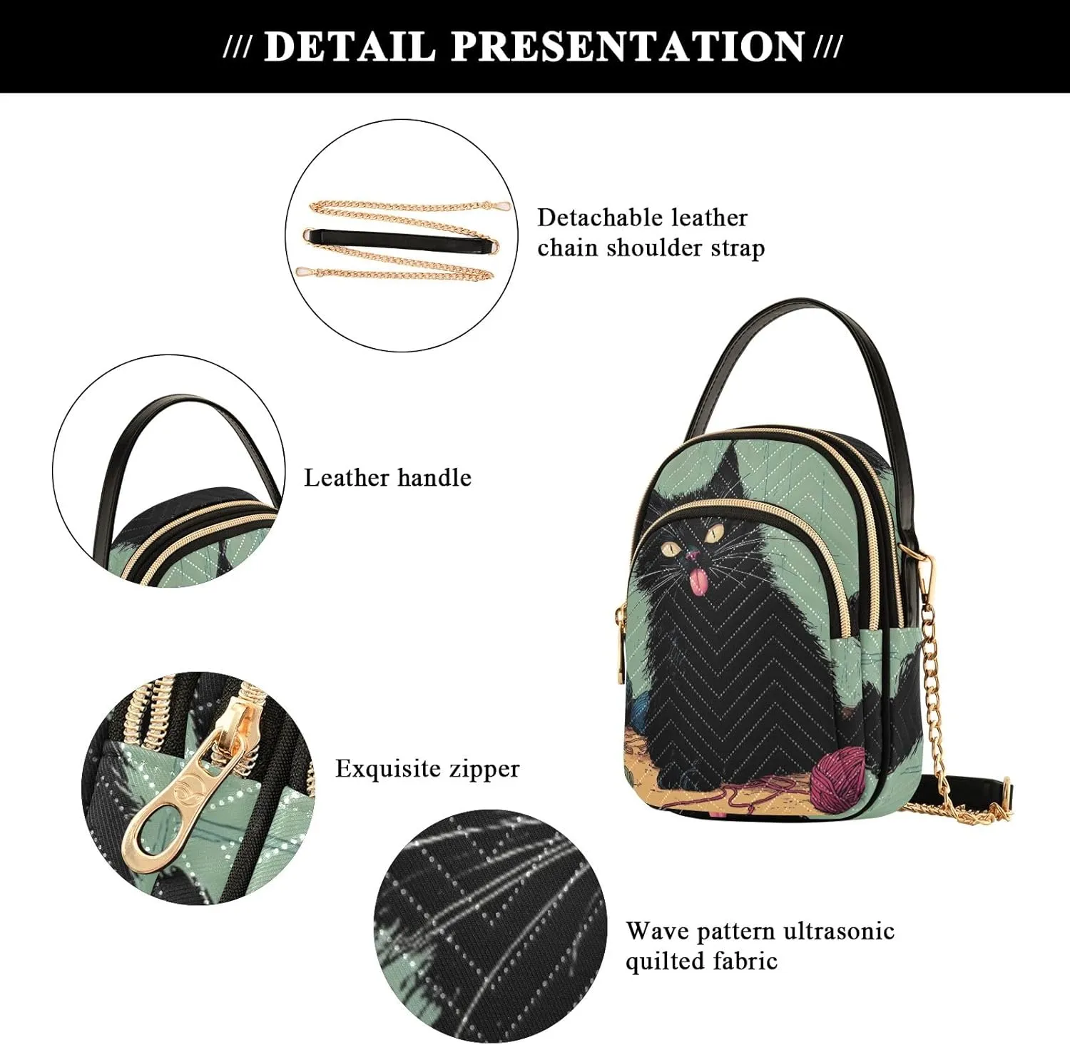Cute Small Handbag Crossbody Bag for Women Quilted Bags Shoulder Purse Phone Wallet Chain Bag