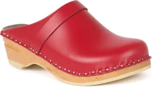 Da Vinci Bastad Slip On Closed Toe Leather Womens Original Swedish Wooden Clogs