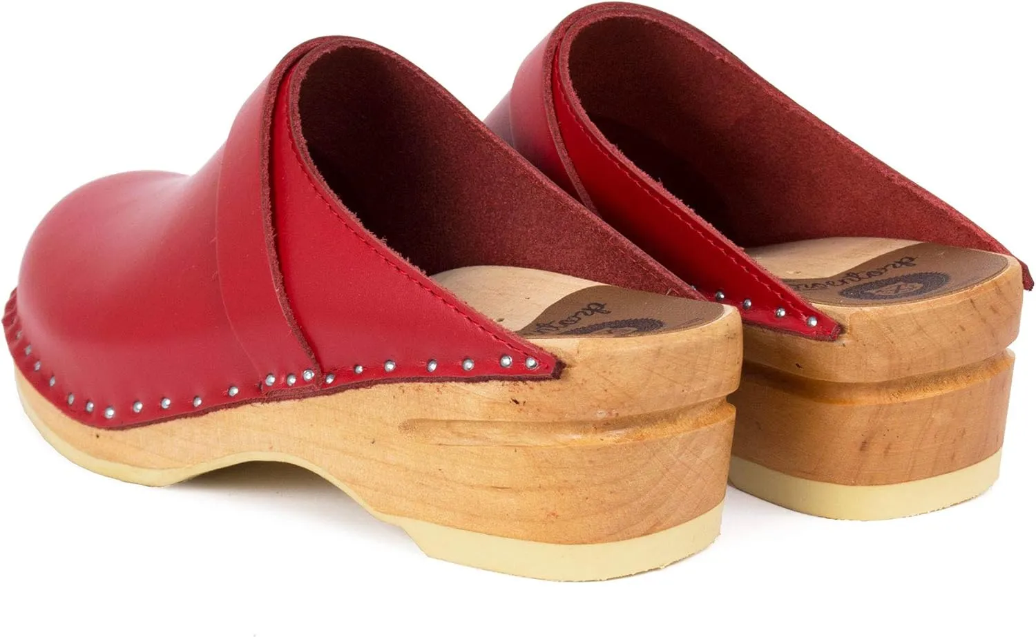 Da Vinci Bastad Slip On Closed Toe Leather Womens Original Swedish Wooden Clogs