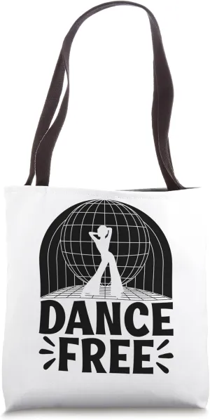 Dance Free Vintage 70’s Dancing Retro Dance Music Tote Bag