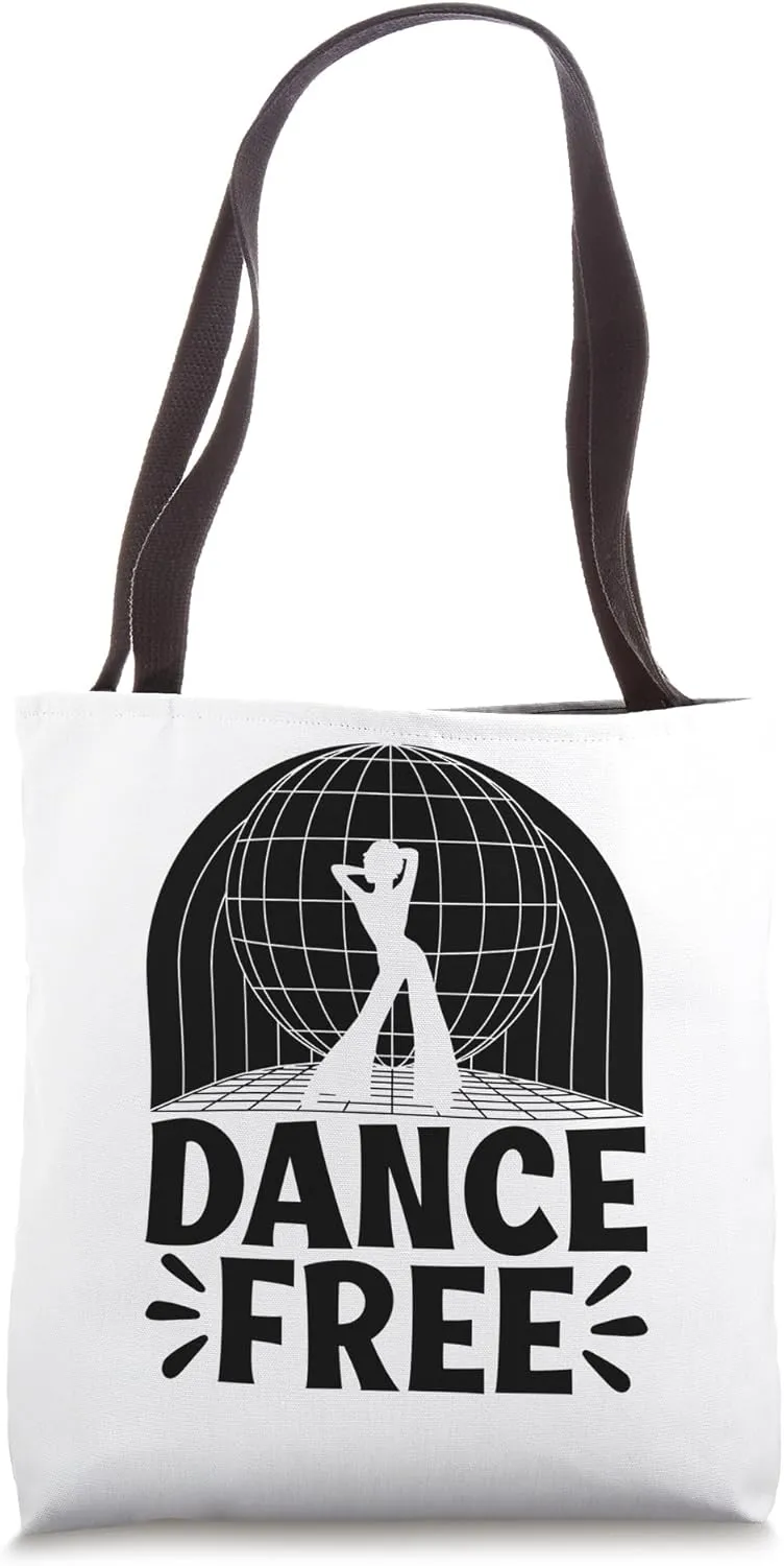 Dance Free Vintage 70’s Dancing Retro Dance Music Tote Bag