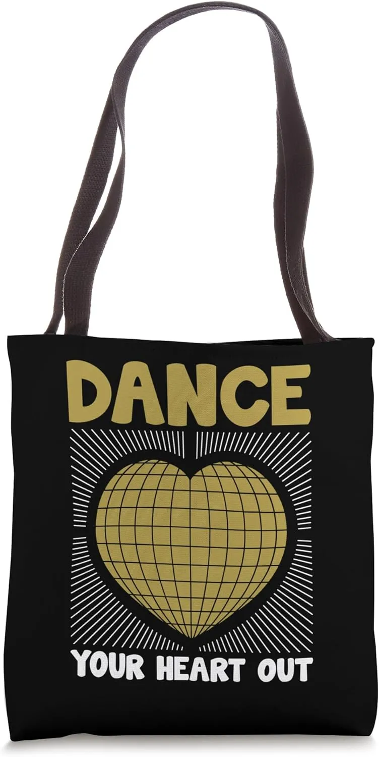 Dance Your Heart Out Vintage 70’s Dancing Retro Dance Music Tote Bag