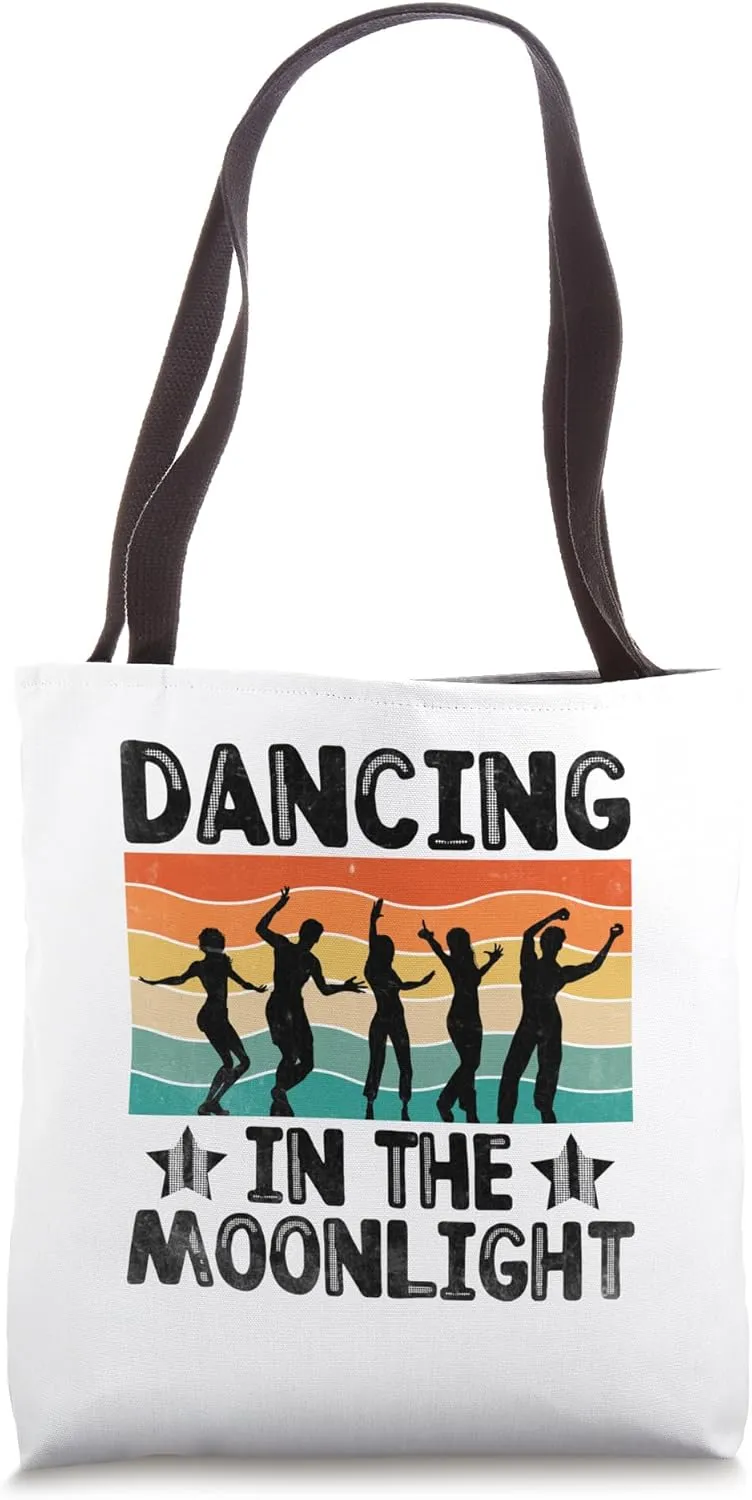 Dancing In The Moonlight Vintage 70’s Dancing Retro Dance Tote Bag