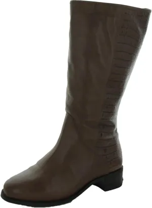 David Tate Womens Superior Embossed Leather Knee-High Boots
