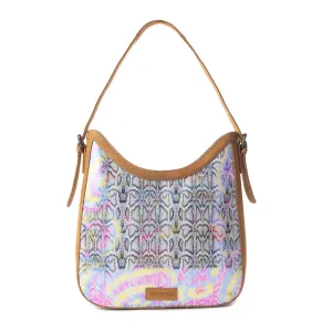 Desert Snow Leopard Leather Bag In White