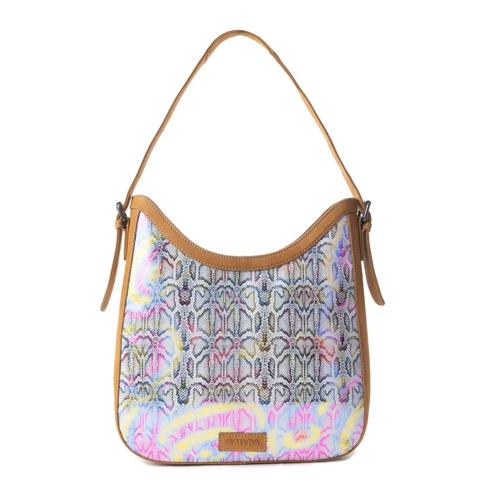Desert Snow Leopard Leather Bag In White