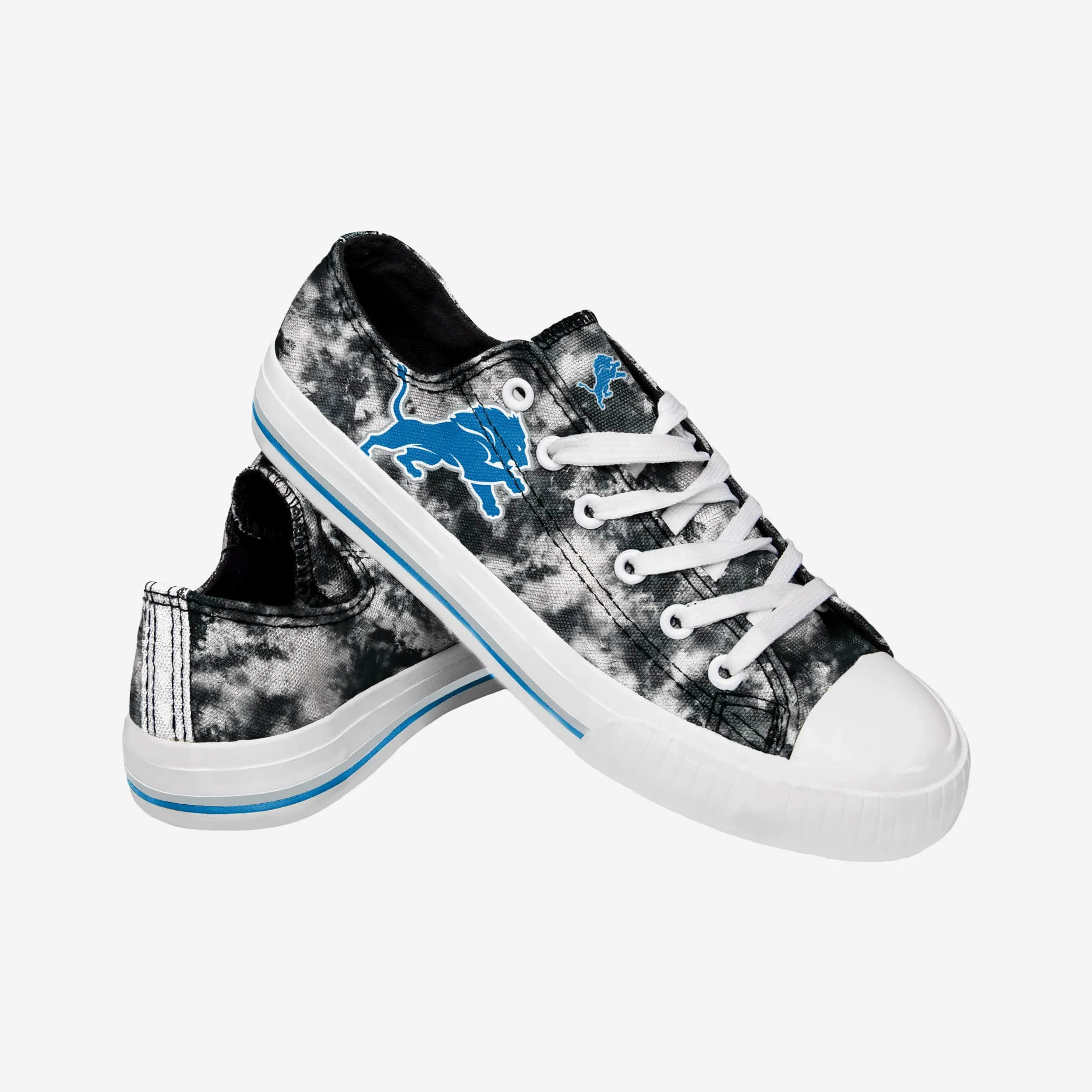 Detroit Lions Womens Low Top Tie-Dye Canvas Shoe