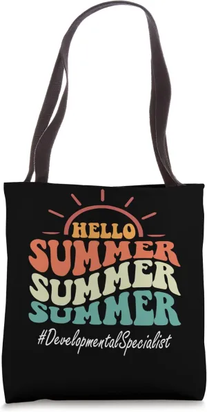 Developmental Specialist Groovy Last Day Of School Summer Tote Bag
