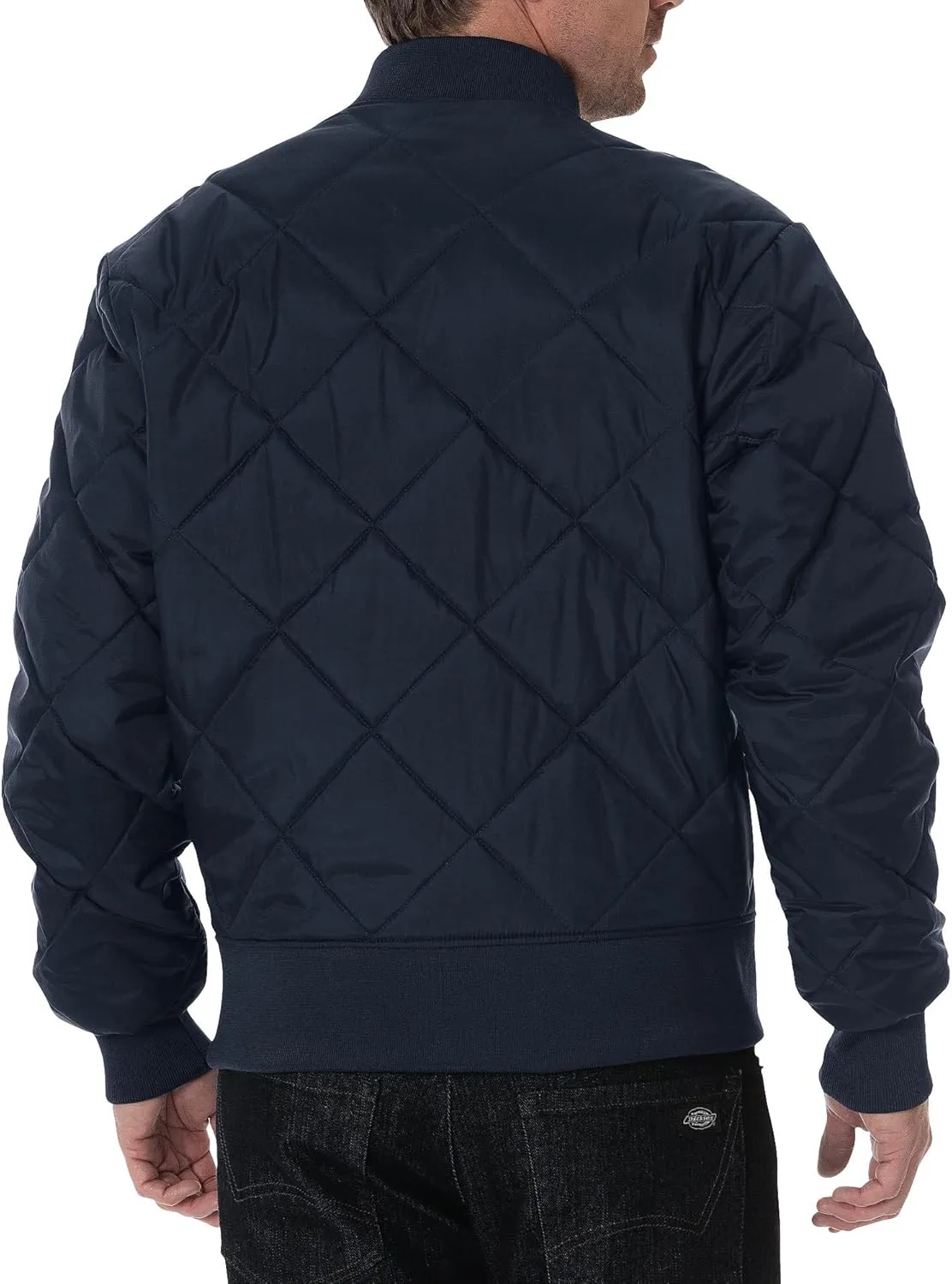 Dickies Men's Diamond Quilted Nylon Dark Navy Jacket