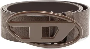 Diesel OVAL D LOGO B-1DR belt - Leather belt with D buckle