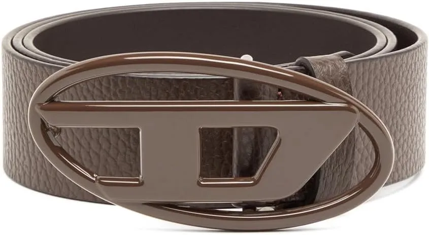 Diesel OVAL D LOGO B-1DR belt - Leather belt with D buckle