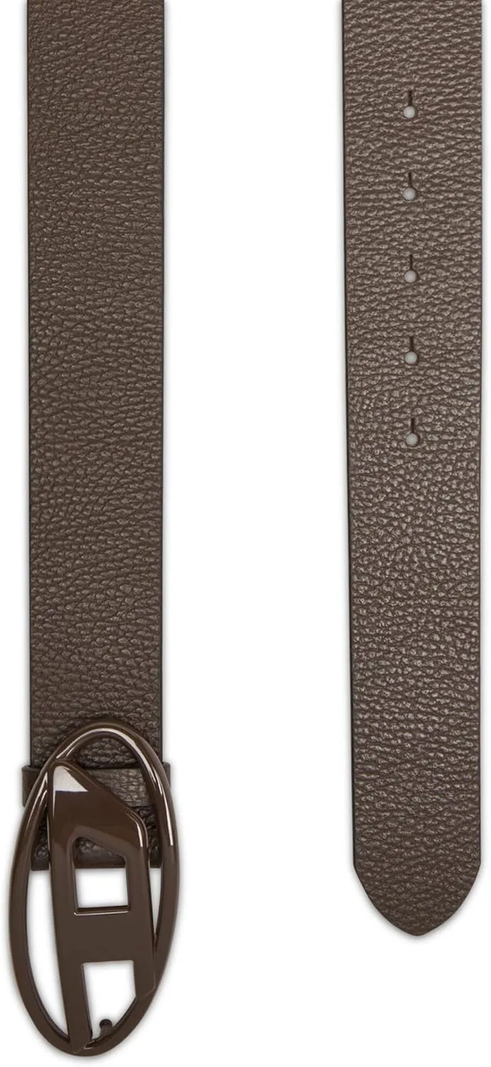 Diesel OVAL D LOGO B-1DR belt - Leather belt with D buckle