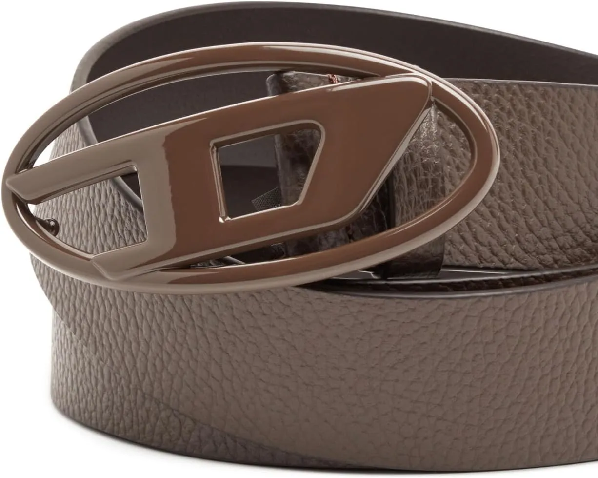Diesel OVAL D LOGO B-1DR belt - Leather belt with D buckle