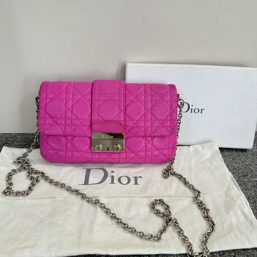 Dior Preloved Diorama Pink Quilted Crossbody Bag