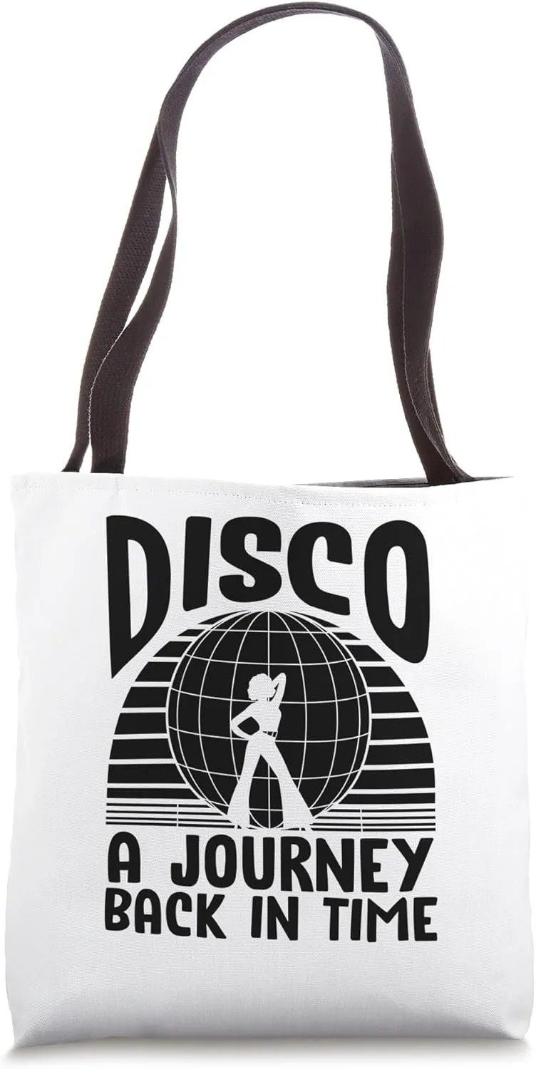 Disco A Journey Back In Time Vintage Dancing Retro Dance Tote Bag