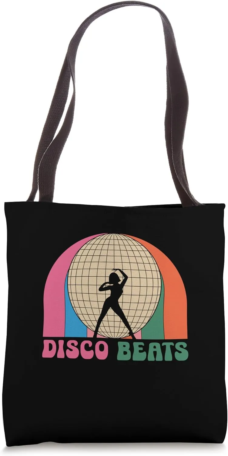 Disco Beats Vintage 70’s Dancing Retro Dance Music Tote Bag