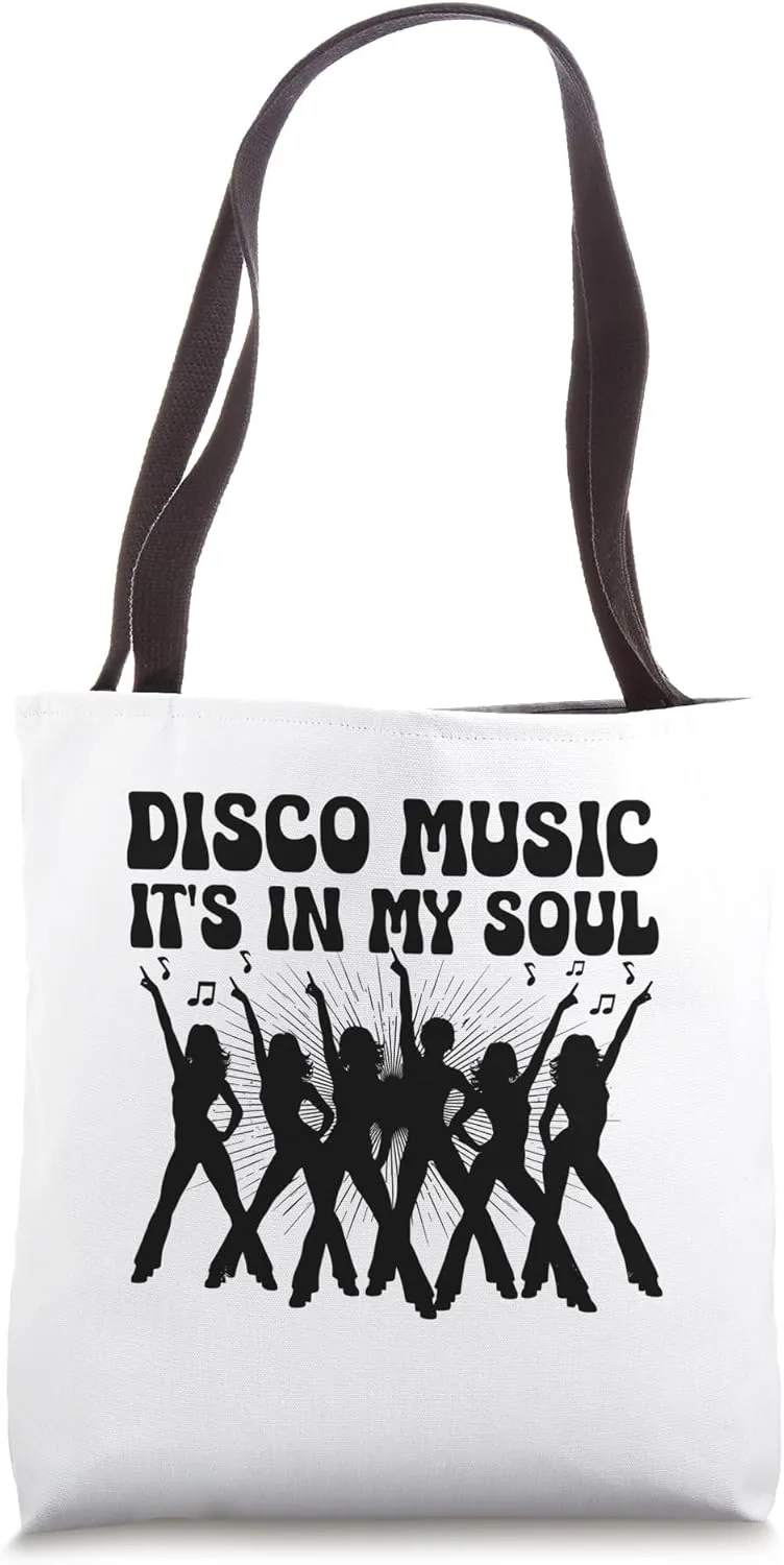 Disco Music It's In My Soul Vintage 70’s Dancing Retro Dance Tote Bag