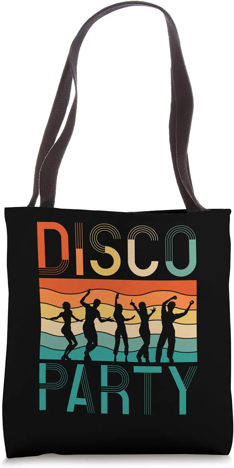 Disco Party Vintage 70’s Dancing Retro Dance Music Tote Bag