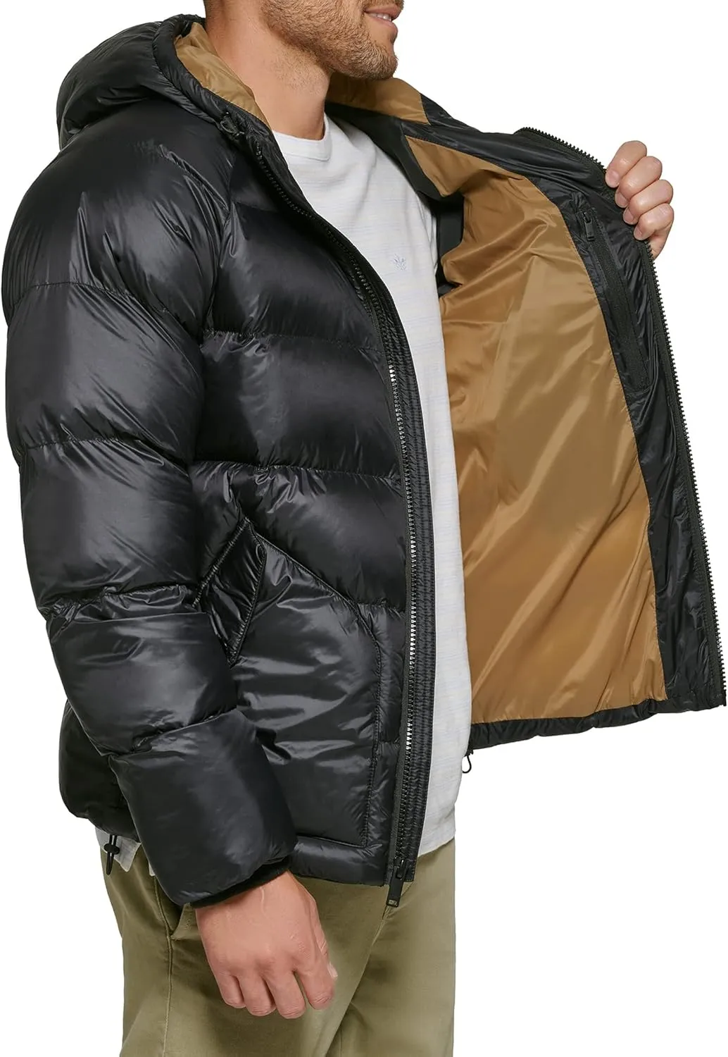 Dockers Men's Dockers Men's Recycled Quilted Hooded Puffer Jacket