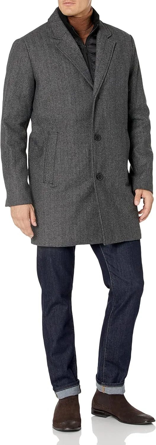 Dockers Men's Henry Wool Blend Top Coat (Regular and Big & Tall Sizes)
