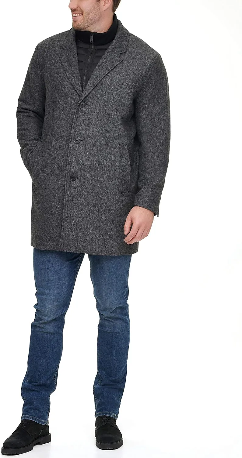Dockers Men's Henry Wool Blend Top Coat (Regular and Big & Tall Sizes)
