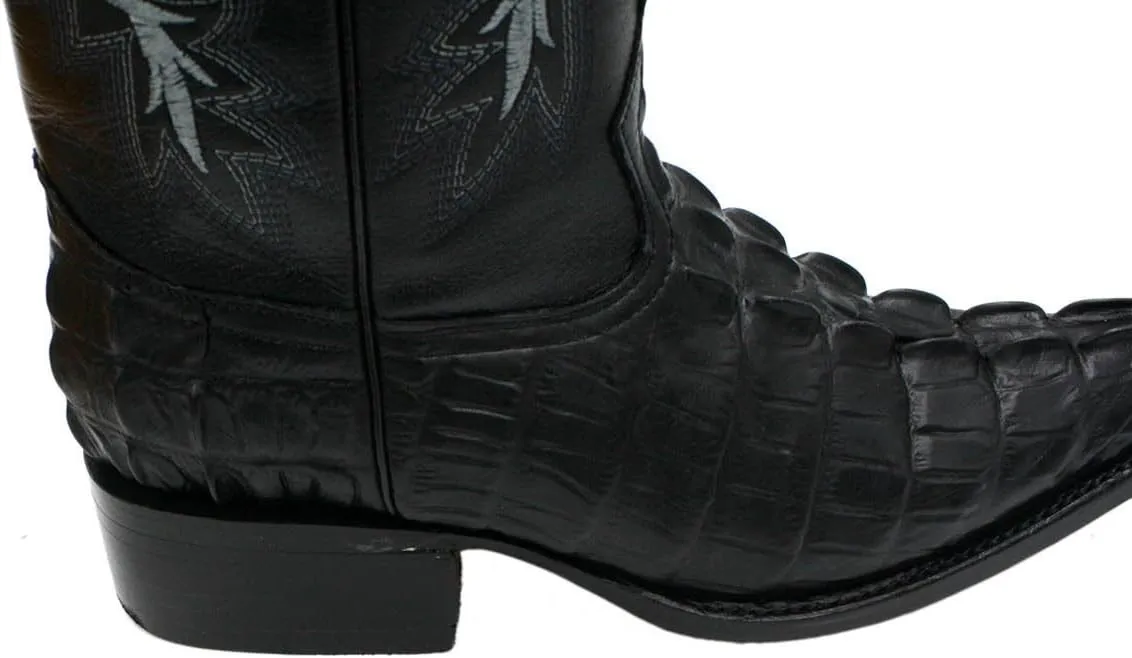 Dona Michi Cowboy Boot's Leather Crocodile Back Cut 2X Toe Cowboy Handmade Luxury Boots