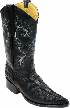 Dona Michi Cowboy Boot's Leather Crocodile Back Cut 2X Toe Cowboy Handmade Luxury Boots