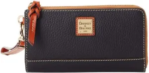 Dooney & Bourke Women's Folded Zip Wristlet in Pebble Grain Leather, with Detachable Wrist Strap