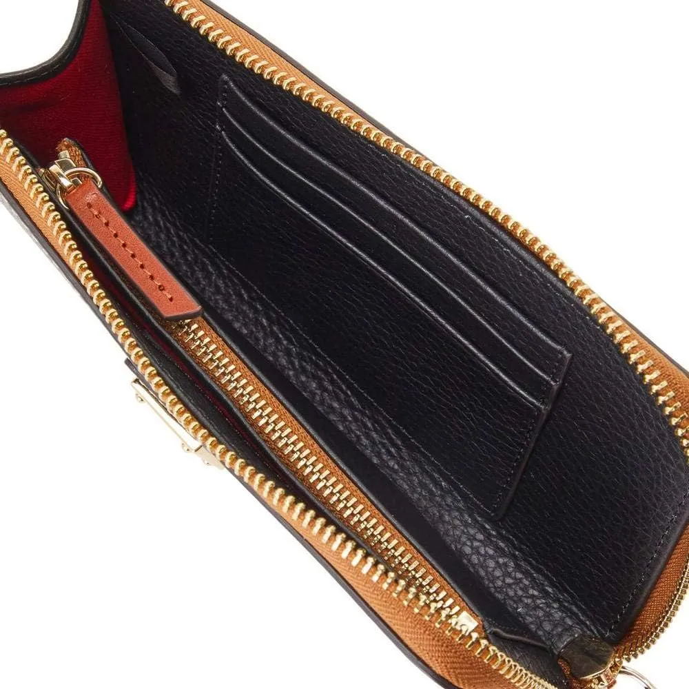Dooney & Bourke Women's Folded Zip Wristlet in Pebble Grain Leather, with Detachable Wrist Strap