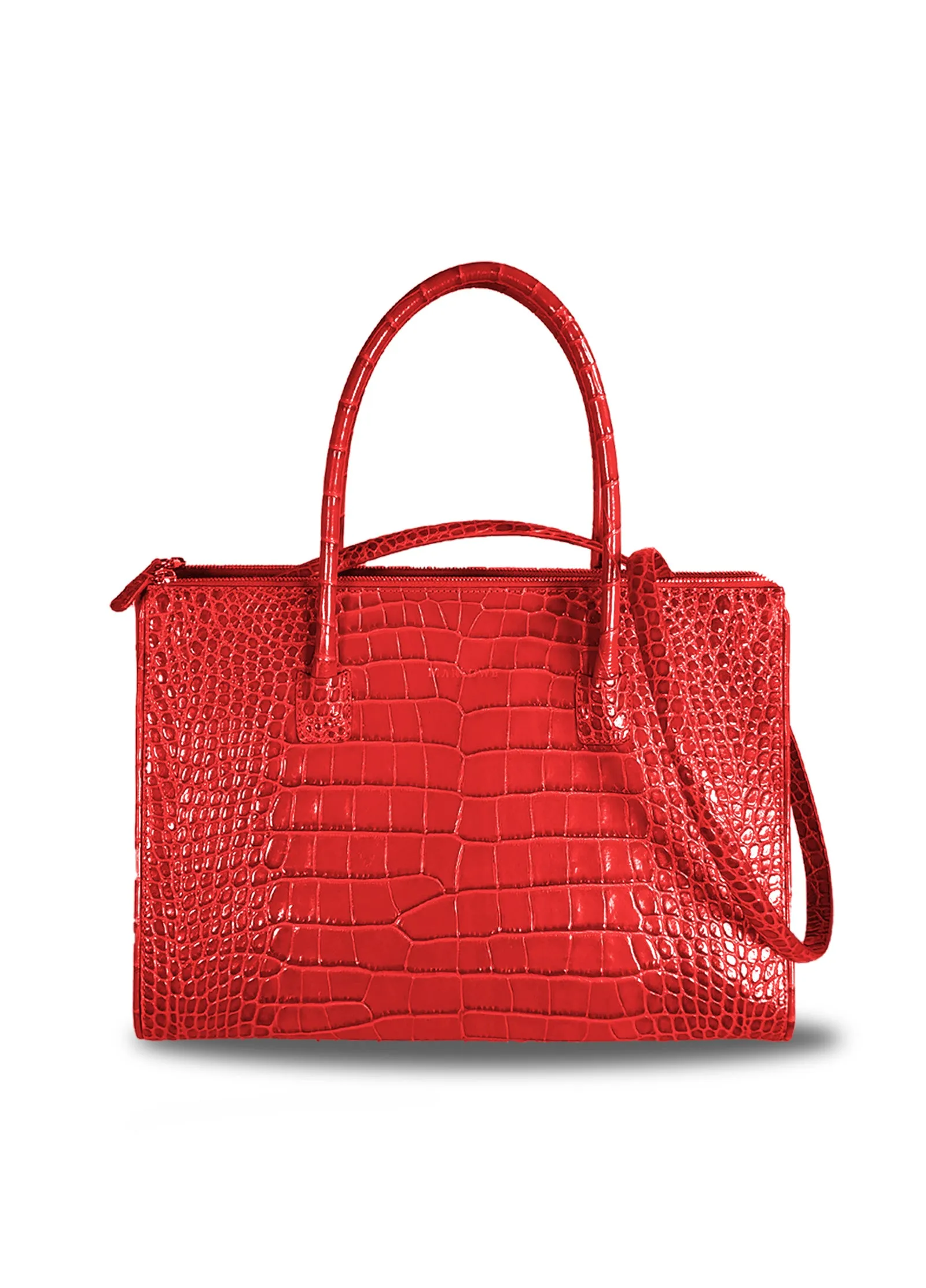 Double Zipper Leather Bag