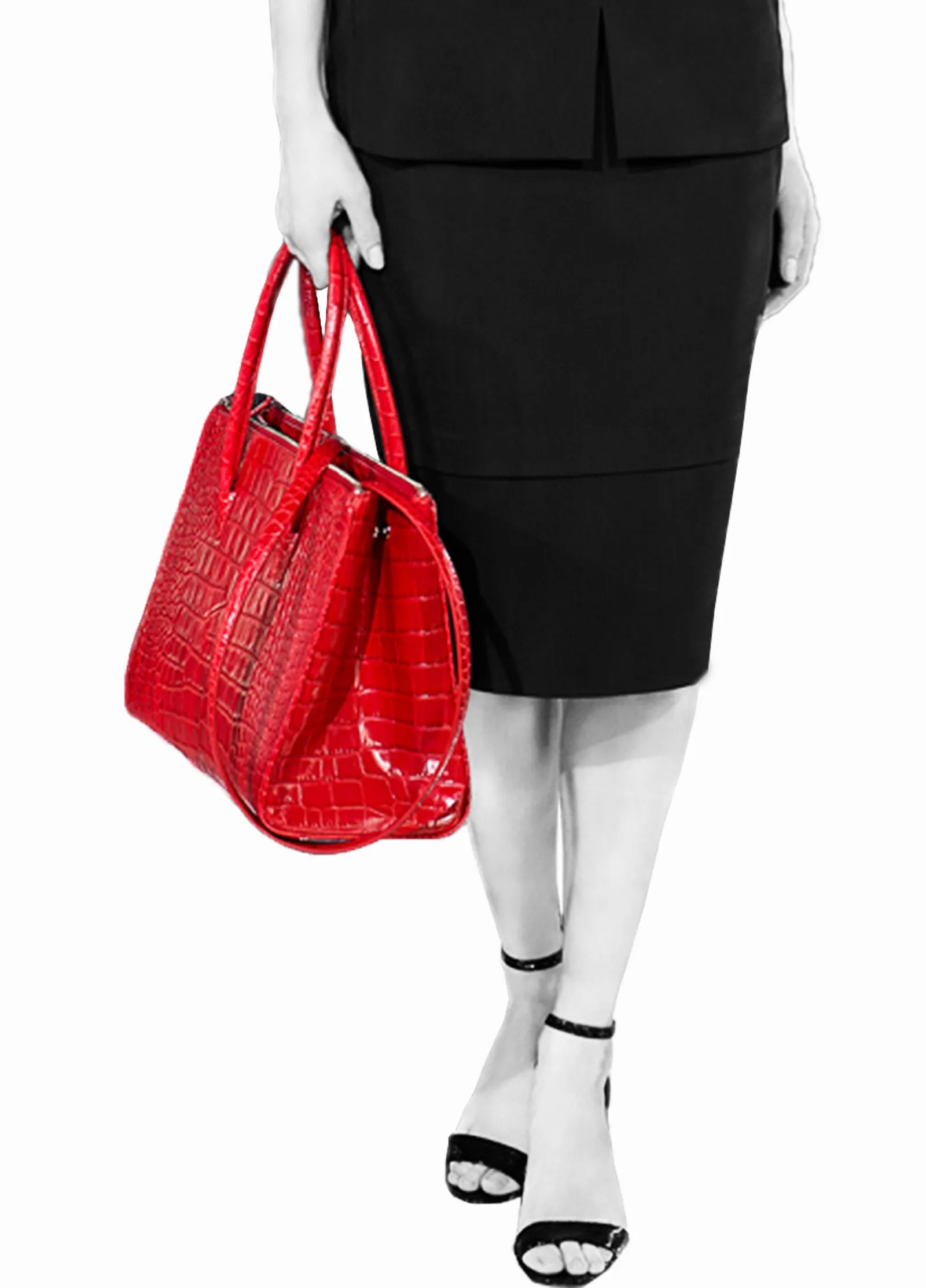 Double Zipper Leather Bag