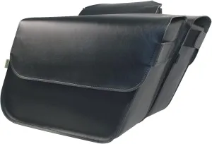 Dowco Willie & Max 58803-00 Raptor Series: Synthetic Leather Large Slant Motorcycle Saddlebag Set, Black, Universal Fit, 37.5 Liter Capacity