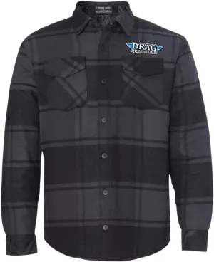 DRG24J86BK2R Drag Specialties Quilted Jacket (Plaid, XX-Large)