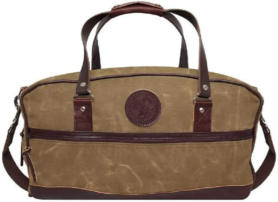 Duluth Pack Weekender Duffel – Rugged 15 oz Canvas Travel Bag with Leather Bottom – Made in USA
