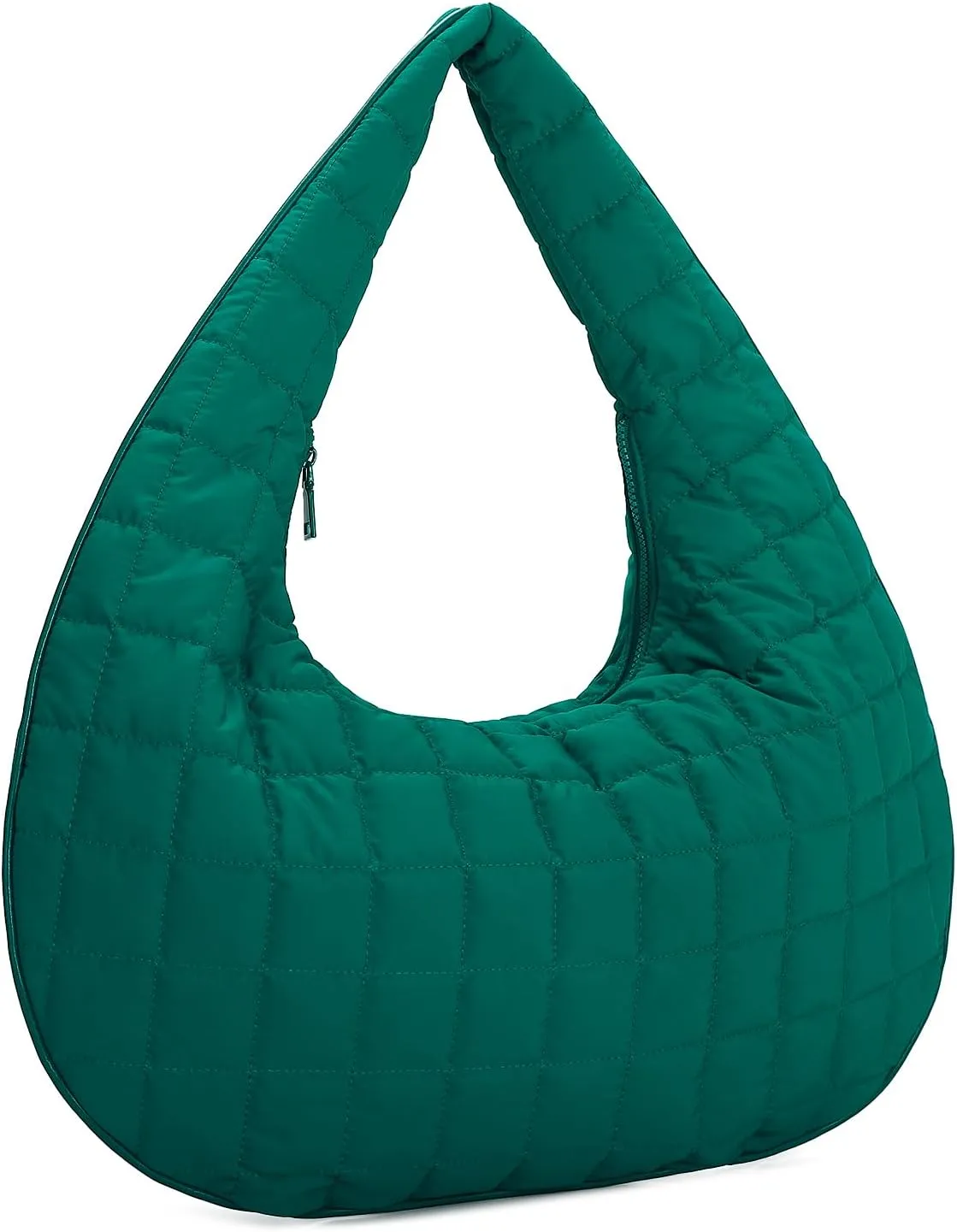 E Quilted Nylon Hobo Bag for Women Large Tote Shoulder Bag Top Handle Handbag
