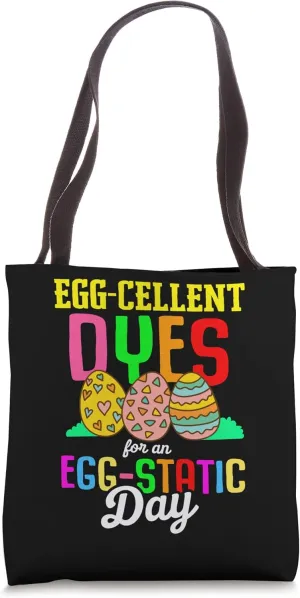 Easter Bunny Colorful Easter Egg Dye Rabbit Egg Hunt Tote Bag