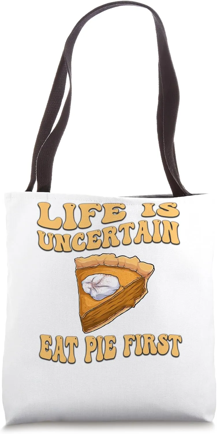 Eat Pie First Pi Day Math Lover Tee Pun for Nerdy Pie Lover Tote Bag