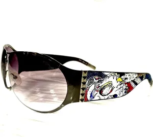 ED HARDY 011 Gunmetal with Leather Case