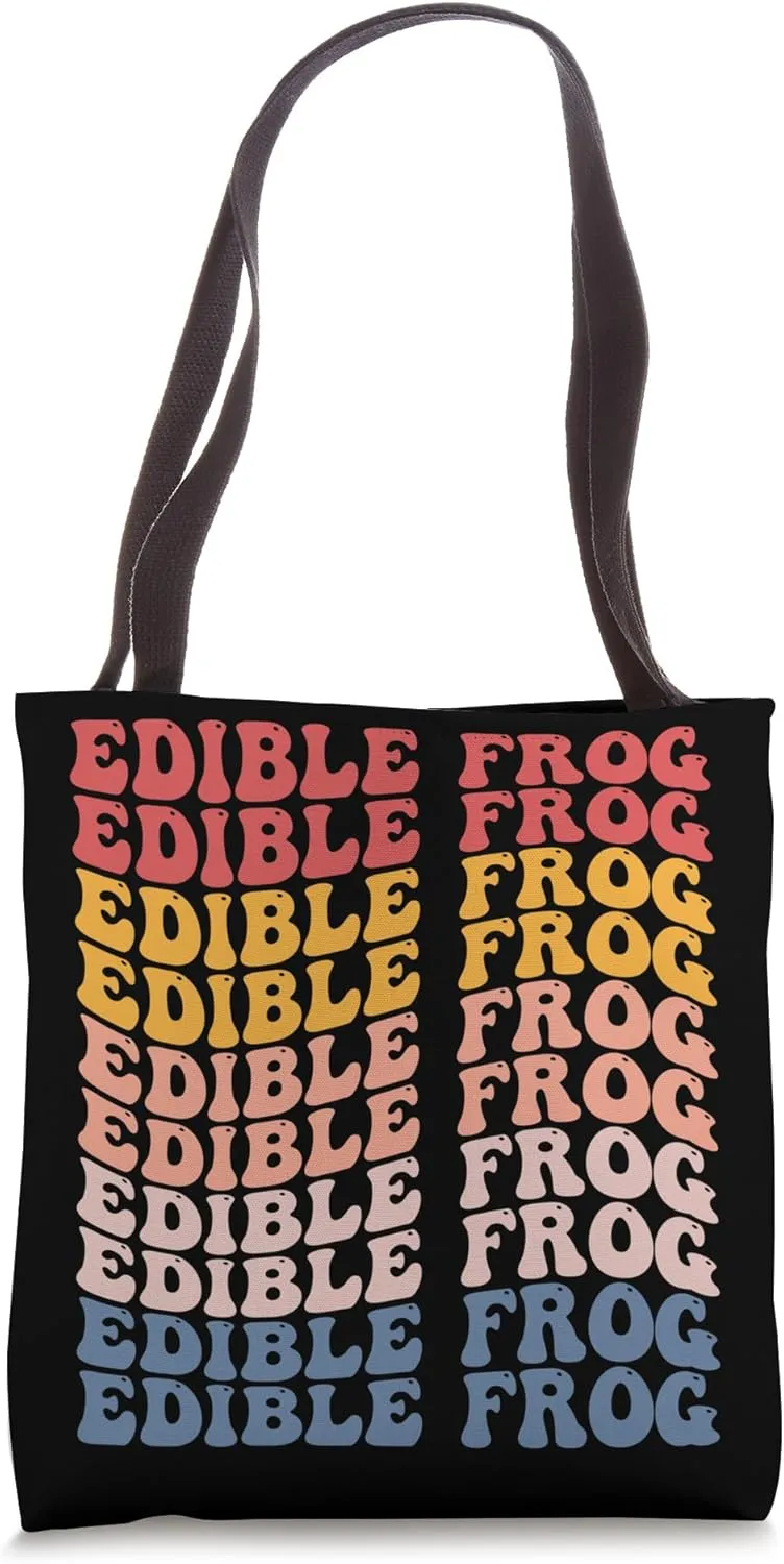 Edible Frog Groovy Retro Tote Bag