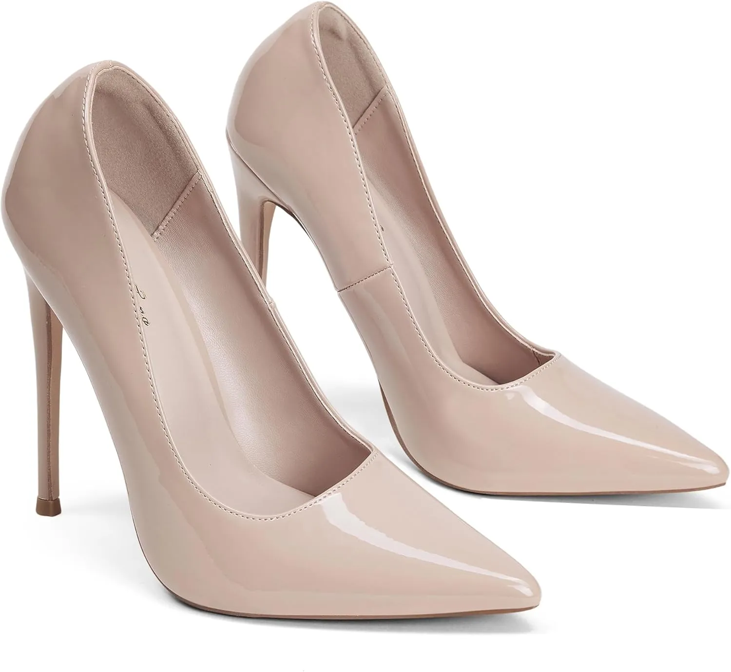 Elisabet Tang Women Pumps, Pointed Toe High Heel 4.7 inch/12cm Party Stiletto Heels Shoes Matte