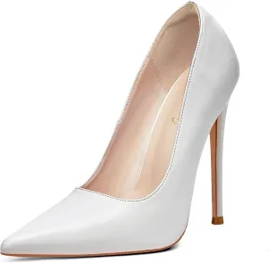 Elisabet Tang Women Pumps, Pointed Toe High Heel 4.7 inch/12cm Party Stiletto Heels Shoes Matte