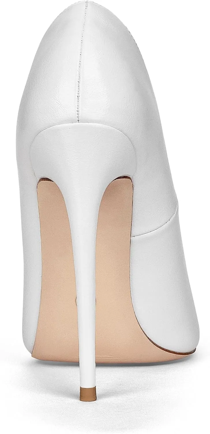 Elisabet Tang Women Pumps, Pointed Toe High Heel 4.7 inch/12cm Party Stiletto Heels Shoes Matte